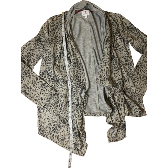 SUNDRY Leopard Open Cardigan Animal Print b - Picture 2 of 6